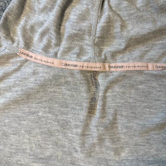 Calvin Klein Performance Hoodie WMNS M Gray Long Sleeve Pullover Activewear - Picture 4 of 13